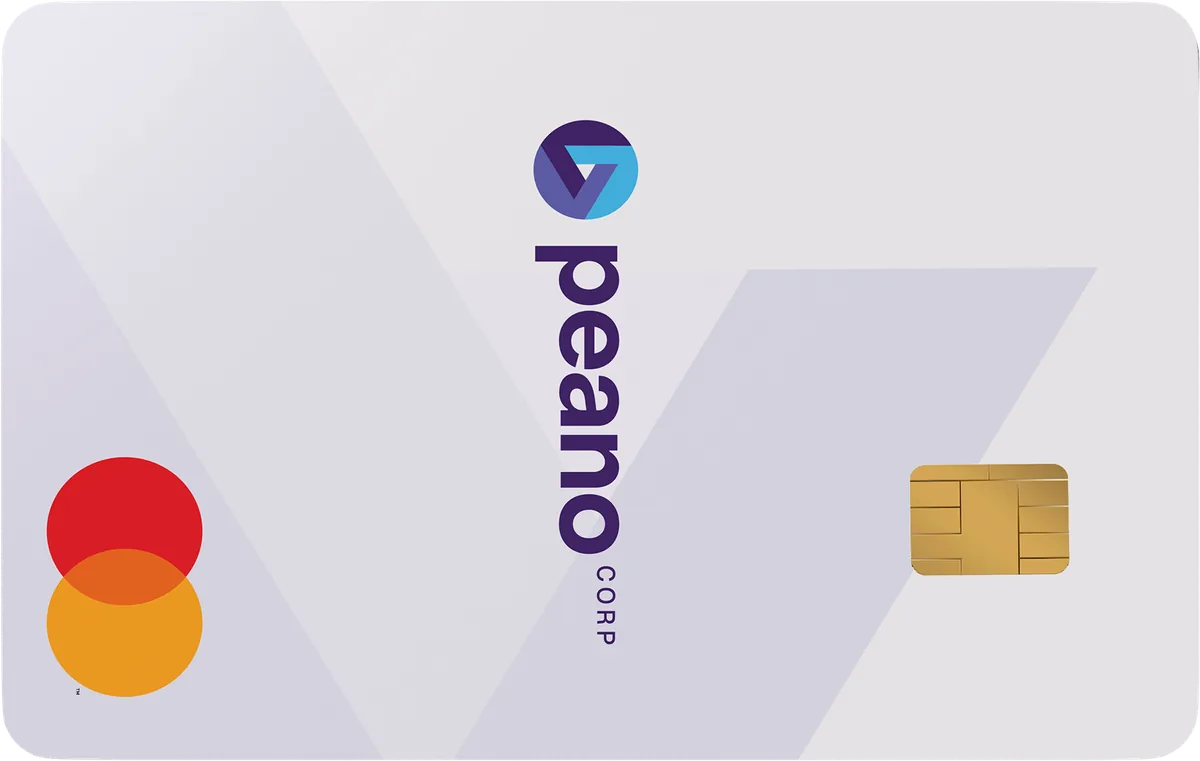 Cartão corporativo Peano White
